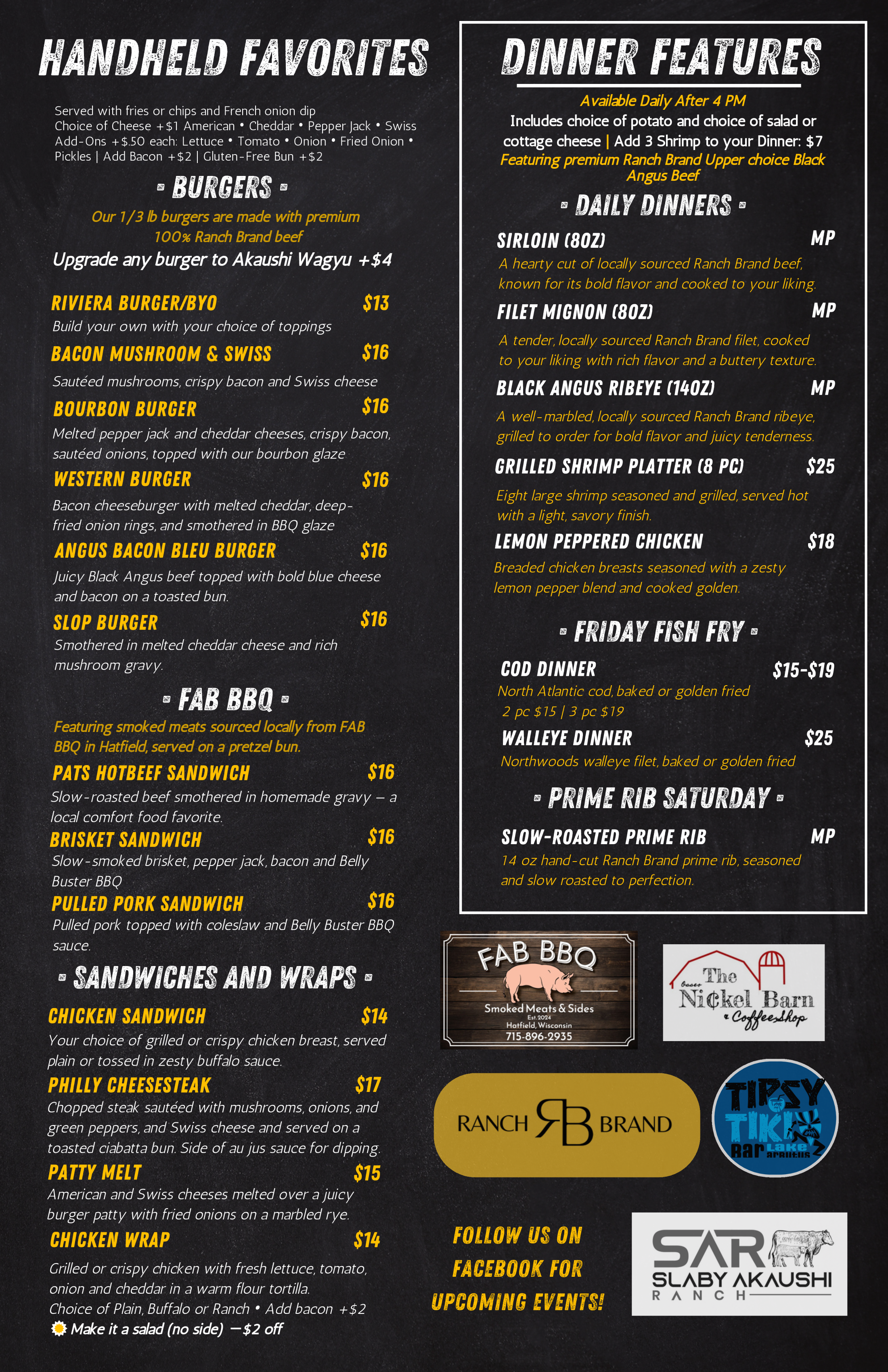Riviera Menu Page 2
